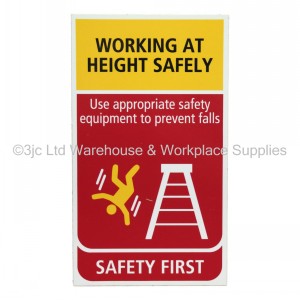 Warehouse Safety Sign Working At Height Safely